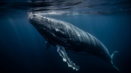 Naklejka premium AI Captivating Marine Wildlife: Stunning Shots of Creatures in their Oceanic Habitat