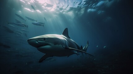 Naklejka premium AI Captivating Marine Wildlife: Stunning Shots of Creatures in their Oceanic Habitat