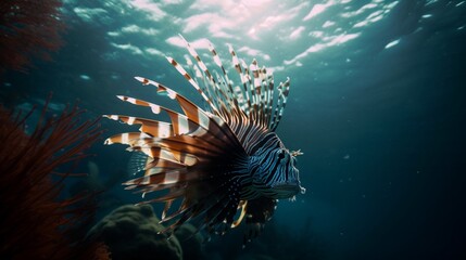 Fototapeta na wymiar AI Captivating Marine Wildlife: Stunning Shots of Creatures in their Oceanic Habitat
