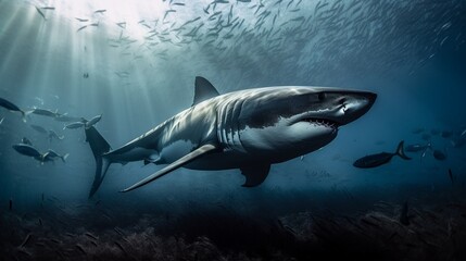 Fototapeta premium AI Captivating Marine Wildlife: Stunning Shots of Creatures in their Oceanic Habitat