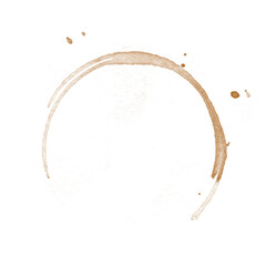 Coffee stains isolated on a transparent background. Royalty high-quality free stock PNG image of Coffee and Tea Stains Left by Cup Bottoms. Round coffee stain isolated, cafe stain fleck drink beverage