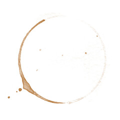 Coffee stains isolated on a transparent background. Royalty high-quality free stock PNG image of Coffee and Tea Stains Left by Cup Bottoms. Round coffee stain isolated, cafe stain fleck drink beverage