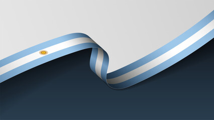 Argentina ribbon flag background.