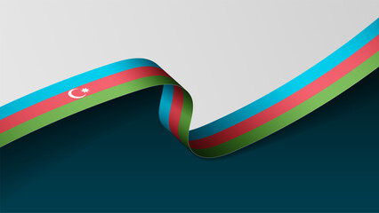 Azerbaijan ribbon flag background.