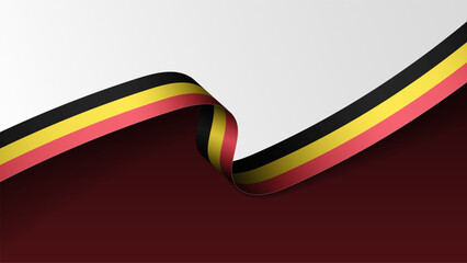 Belgium ribbon flag background.