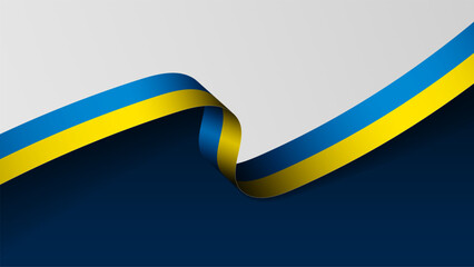 Ukraine ribbon flag background.