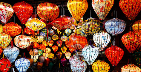 Colorful lanterns light up the night in Hoi An, Vietnam © Suchan
