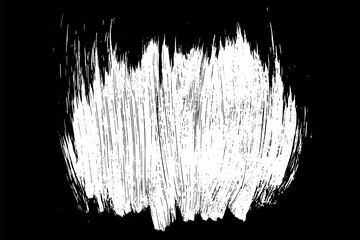 Scribble hand drawn in chalk on black background. Monochrome stain element. Digitally generated image. Vector illustration, Eps 10.