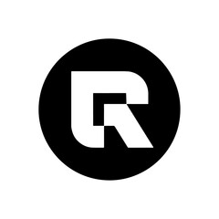 R logo design, R logo, R icon, circle logo.