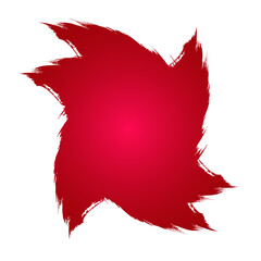 red grunge paint brush stroke