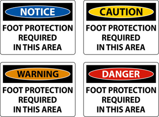 Foot Protection Required in This area Sign