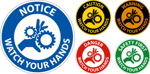 Danger Sign Watch Your Hands And Fingers