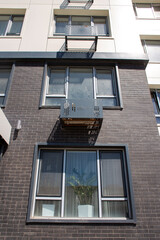 windows on the facade of a new multi-storey building