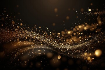 glitter lights grunge background, gold glitter defocused abstract Twinkly Lights Background, generative ai