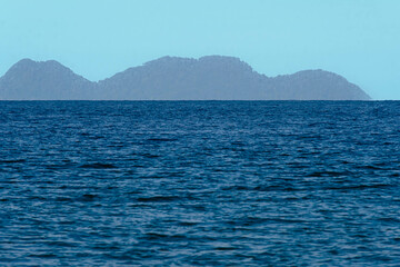 Blue sea scenery at Pantai Batu Pelanduk, Dungun, Terengganu, Malaysia