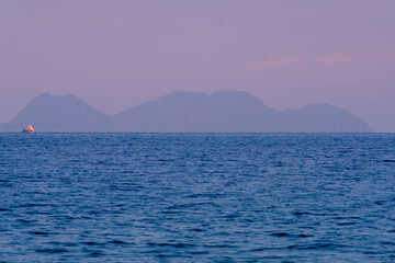 Blue sea scenery at Pantai Batu Pelanduk, Dungun, Terengganu, Malaysia