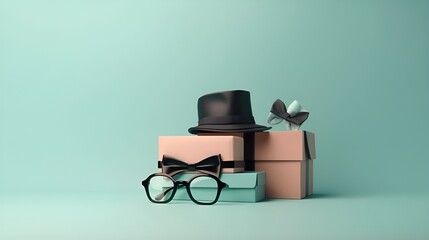 Happy fathers day decoration background with copy space text