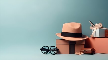 Happy fathers day decoration background with copy space text