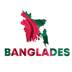 Bangladesh Flag Map