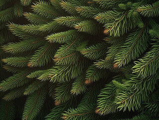 close up of pine needles, generative ai