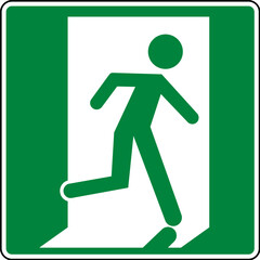 Emergency Exit Symbol (Right) Sign