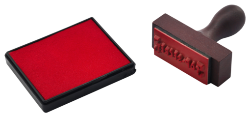 Rubber stamp with pad