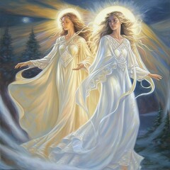 The angelic world of life  heaven  salvation  hope, Generative AI