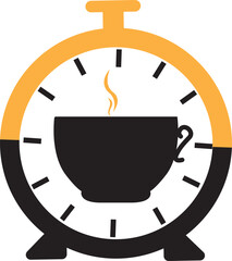 coffee time logo design vector template