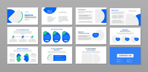 Medical PowerPoint template design with ppt slide background