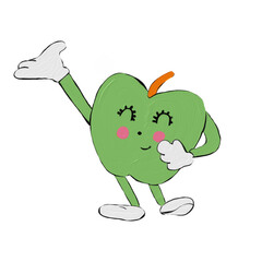 cartoon character apple 