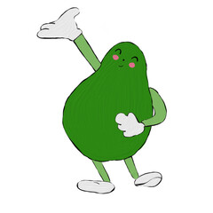 cartoon character avocado 