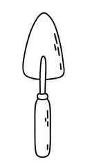 Garden trowel spade or shovel. Gardening tool. Vector illustration.