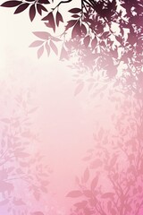 Mauve Pink Light Pink Background Silhouettes Leafy Branches Vertical Mobile Postcard. Generative AI