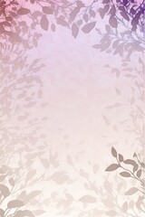 Soft Mauve Light Pink Background Silhouettes Leafy Branches Vertical Mobile Postcard. Generative AI