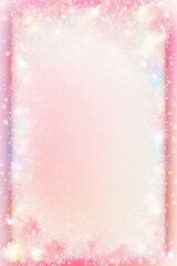 Soft Pink Background Glitter Silhouettes Flowers Vertical Mobile Postcard. Generative AI