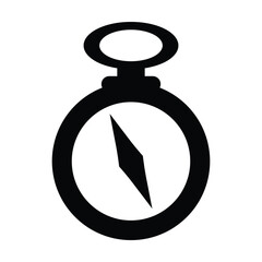 compass flat icon, compass vector, flat illustration