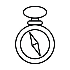 compass flat icon, compass vector, flat illustration