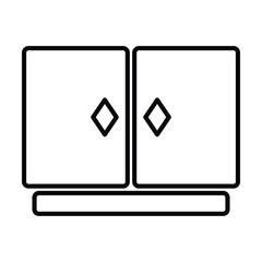 cabinet icon, office vector, drawer illustration