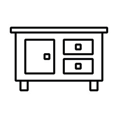 cabinet icon, office vector, drawer illustration