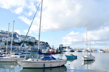 Brixham harbour in Devon UK