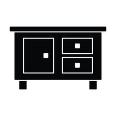 cabinet icon, office vector, drawer illustration