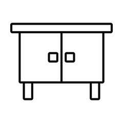 cabinet icon, office vector, drawer illustration
