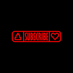 Subscribe icon  isolated on black background