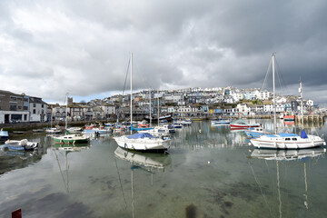 Fototapeta na wymiar Brixham harbour in Devon UK
