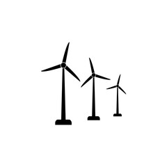 Wind turbine icon isolated on transparent background