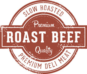 Vintage Roast Beef Sandwich Meat Stamp