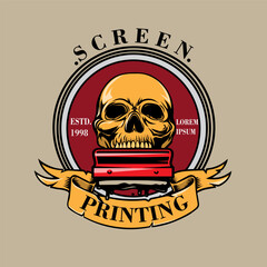 screen printing vector illustration