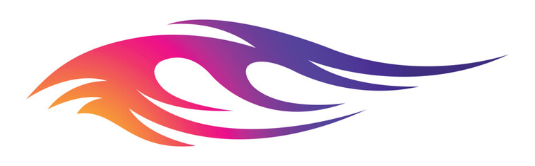 Sports car Speed fire flame decal vinyl sticker. Racing car tribal fire flames vector eps graphic. Side vehicle decoration for car, auto, truck, boat, suv, motorcycle.