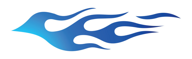 Tribal fire flame electric race car body side vinyl sticker vector eps art image file. Burning tires and flames sport car decal.