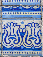 Traditional ornate portuguese decorative tiles azulejos